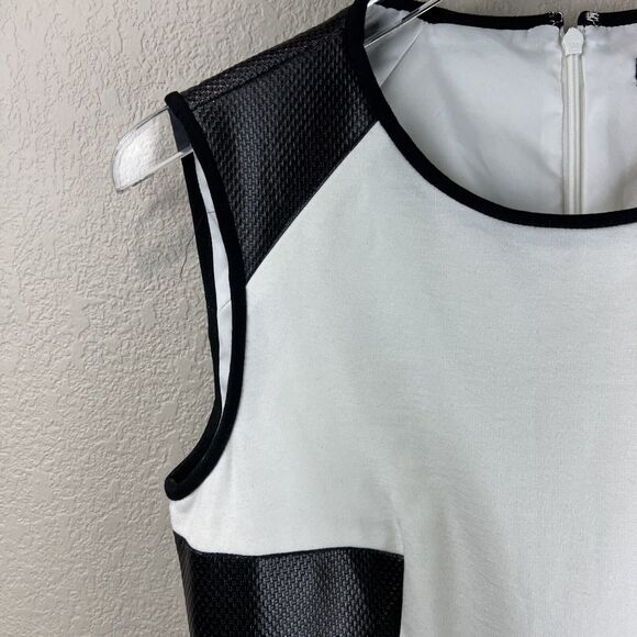 Tibi Dress Women 6 Color Block Ponte Black White Career Work Classic Mod Bold - Picture 3 of 15